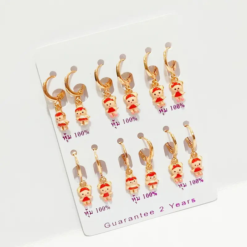 Grosir Anting Klip Anak Karakter Gold Anti Karat Model Simpel - Gambar 2