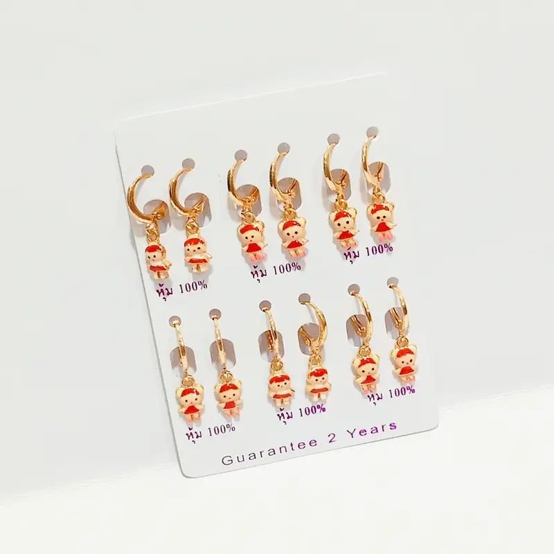 Grosir Anting Klip Anak Karakter Gold Anti Karat Model Simpel - Gambar 4