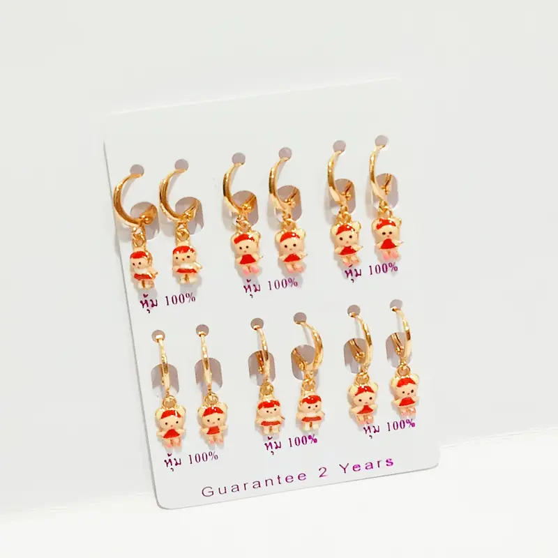 Grosir Anting Klip Anak Karakter Gold Anti Karat Model Simpel - Gambar 5
