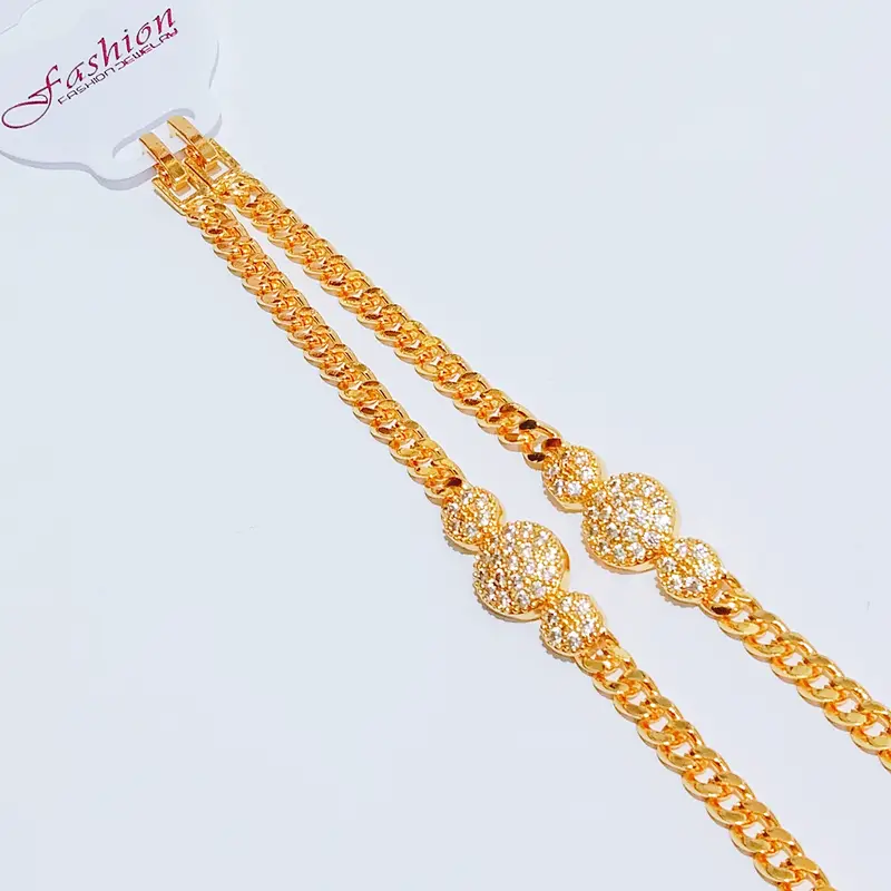 Grosir Gelang Tangan Anak Rantai Permata Kristal Zirconia Anti Karat - Gambar 2