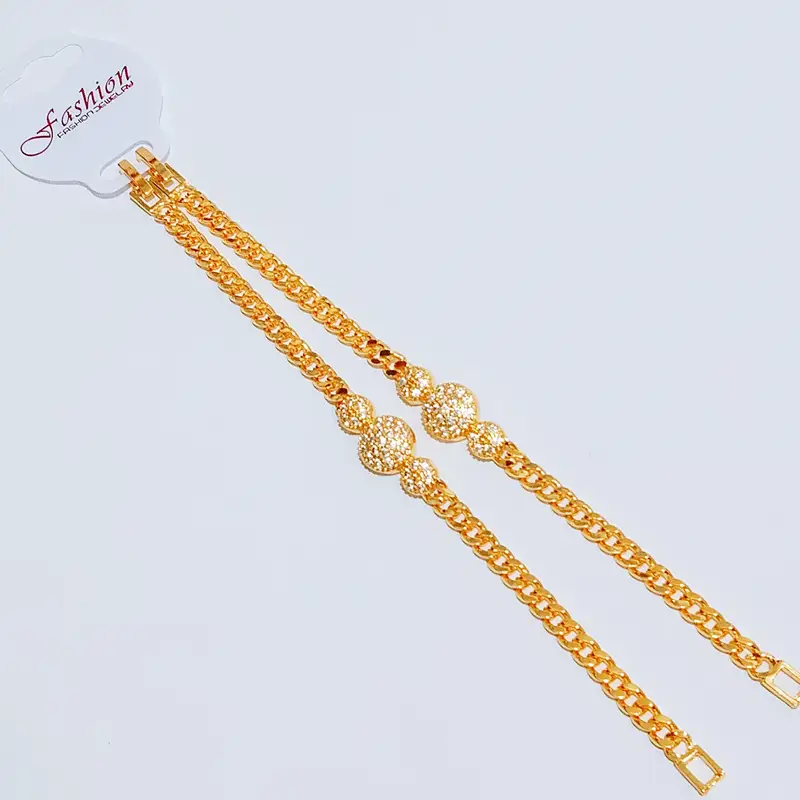 Grosir Gelang Tangan Anak Rantai Permata Kristal Zirconia Anti Karat - Gambar 3