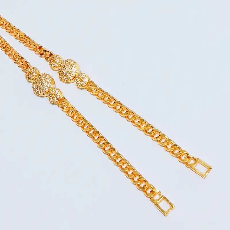 Grosir Gelang Tangan Anak Rantai Permata Kristal Zirconia Anti Karat - Gambar 4