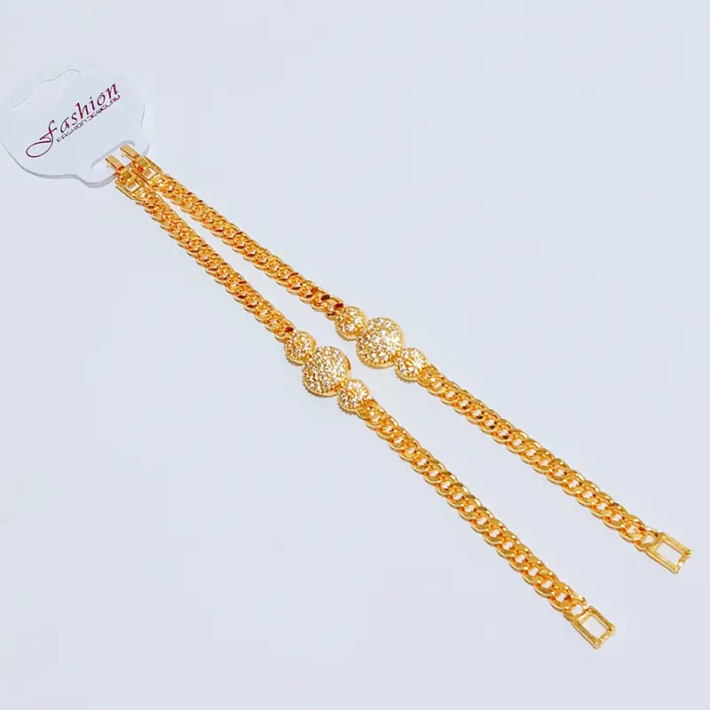 Grosir Gelang Tangan Anak Rantai Permata Kristal Zirconia Anti Karat - Gambar 5