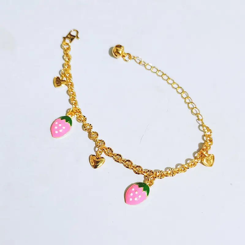 Grosir Gelang Tangan Anak Rantai Nori Gold Lapis Emas Anti Karat - Gambar 2