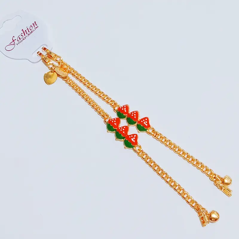 Grosir Gelang Tangan Rantai Gelang Anak Karakter Gold Anti Karat - Gambar 2