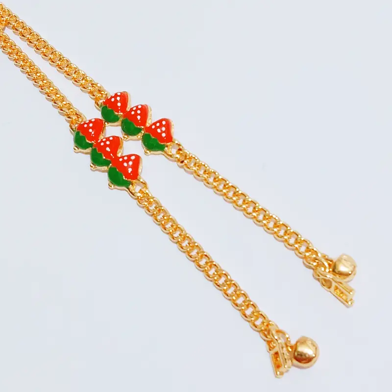 Grosir Gelang Tangan Rantai Gelang Anak Karakter Gold Anti Karat - Gambar 4