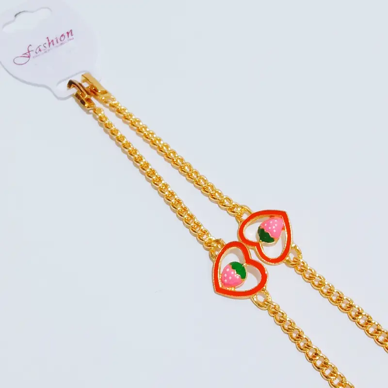 Grosir Gelang Rantai Anak Gold Gelang Karakter Anti Karat - Gambar 2