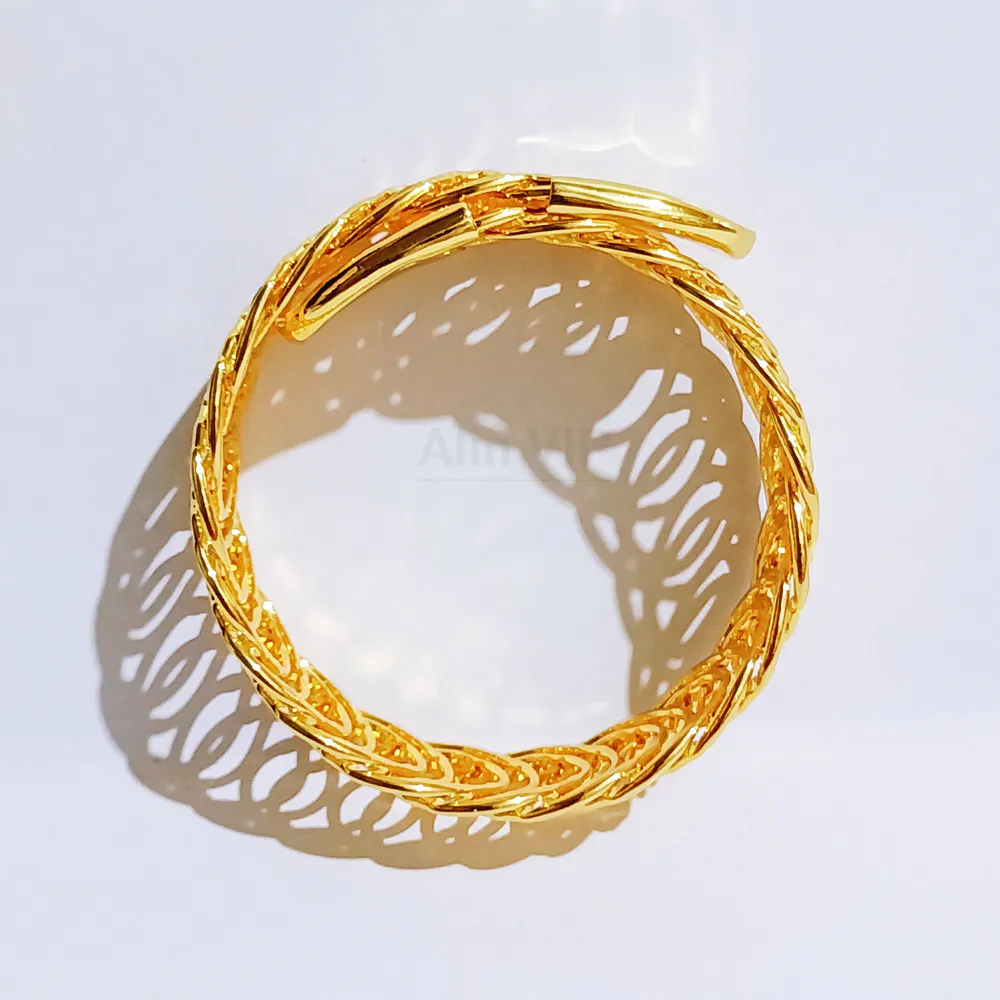 Gelang Bangle Gold - Fleksibel Garis Gelombang - Gambar 4