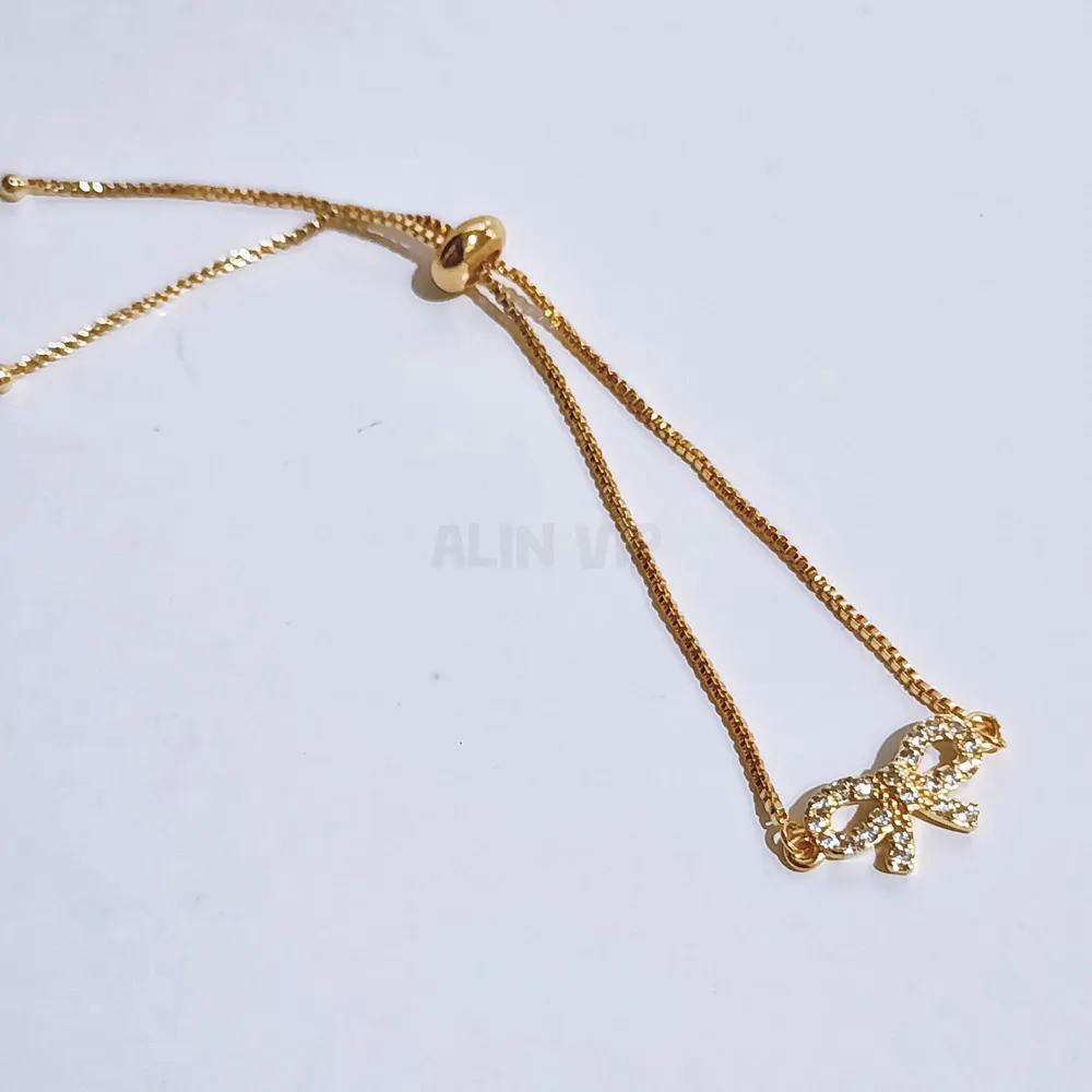 Gelang Serut Dewasa Gold Permata Mewah - Perhiasan Lapis Emas Anti Karat - Image 5