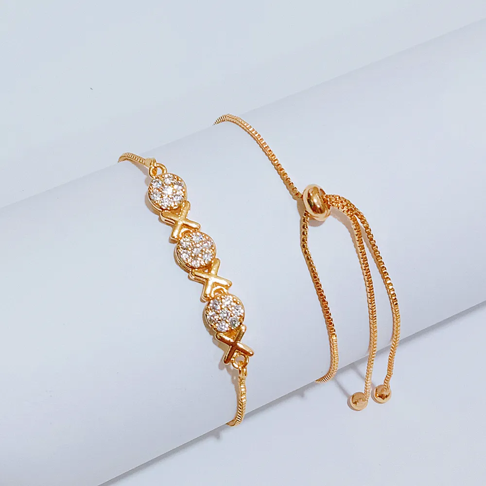 Gelang Serut Rantai Italy Permata Gold - Perhiasan Tangan Wanita Anti Karat - Gambar 2