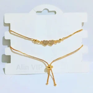 Gelang Serut Permata Rantai Italy Simpel - Perhiasan Tangan Wanita Anti Karat