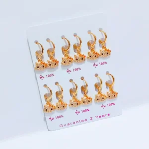 Anting Anak Juntai Cat Gold Anti Karat - Fashion Anak