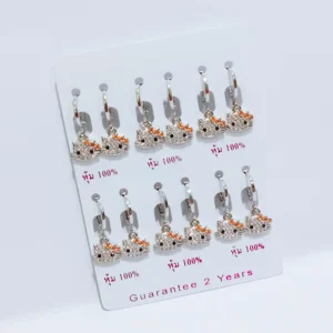 Anting Anak Juntai Cat Silver Anti Karat - Cantik Lucu