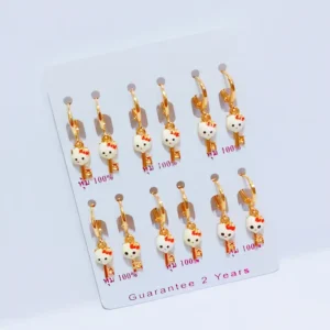 Anting Anak Klip Karakter Gold Anti Karat - Kado Ulang Tahun