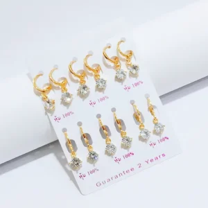 Anting Wanita Juntai Simpel Gold Anti Karat - Minimalis Kerja