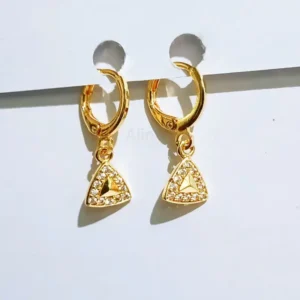 Anting Wanita Juntai Permata Gold Anti Karat - Kado Spesial