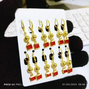 Anting Wanita Juntai Gold Anti Karat - Gaya Kekinian
