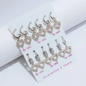 Anting Wanita Juntai Permata Gold Anti Karat - Gaya Kekinian