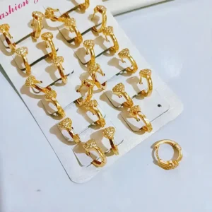 Anting Wanita Klip Permata Anti Karat - Gaya Kekinian