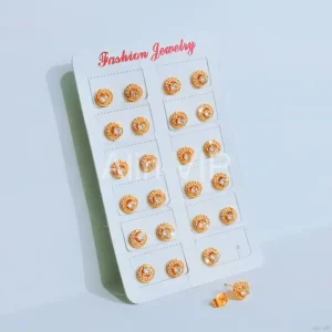 Anting Wanita Tusuk Simpel Gold Anti Karat - Cantik Pesta