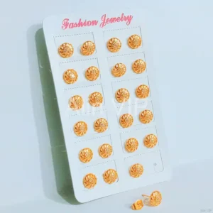 Anting Wanita Tusuk Bulat Gold Anti Karat - Kado Spesial