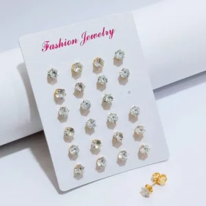 Anting Wanita Tusuk Simpel Gold Anti Karat - Kado Spesial