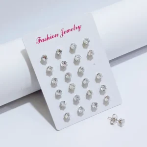 Anting Wanita Tusuk Bulat Silver Anti Karat - Gaya Kekinian
