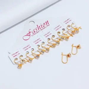 Anting Wanita Simpel Permata Gold Anti Karat - Minimalis Kerja
