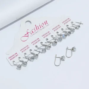 Anting Wanita Simpel Permata Silver Anti Karat - Kado Spesial