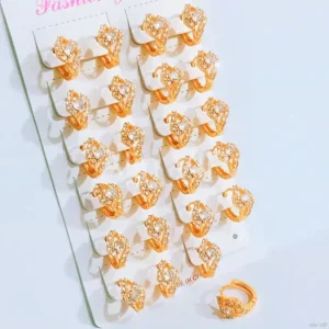Anting Wanita Klip Juntai Gold Anti Karat - Minimalis Kerja