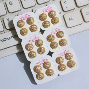 Anting Wanita Simpel Permata Gold Anti Karat - Gaya Kekinian