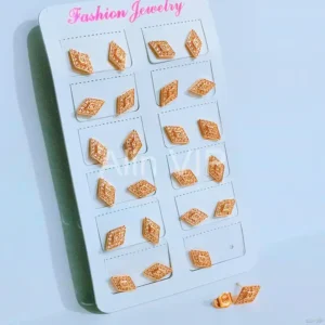 Anting Wanita Tusuk Permata Gold Anti Karat - Minimalis Kerja