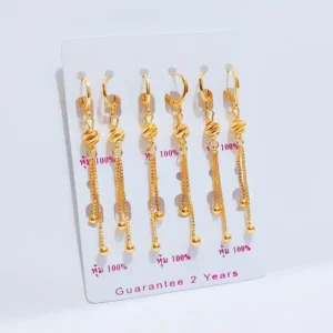 Anting Wanita Bulat Gold Anti Karat - Cantik Pesta
