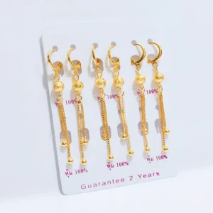 Anting Wanita Bulat Gold Anti Karat - Minimalis Kerja