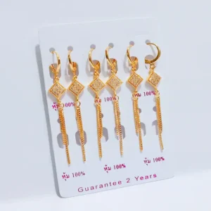 Anting Wanita Permata Gold Anti Karat - Gaya Kekinian