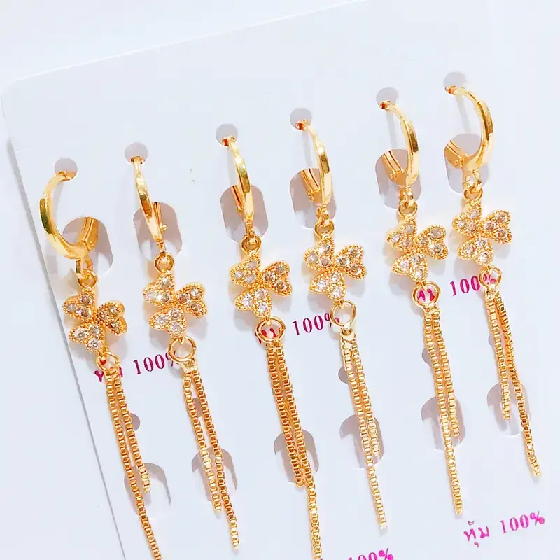 Anting Wanita Permata Gold Anti Karat - Kado Spesial - Gambar 2