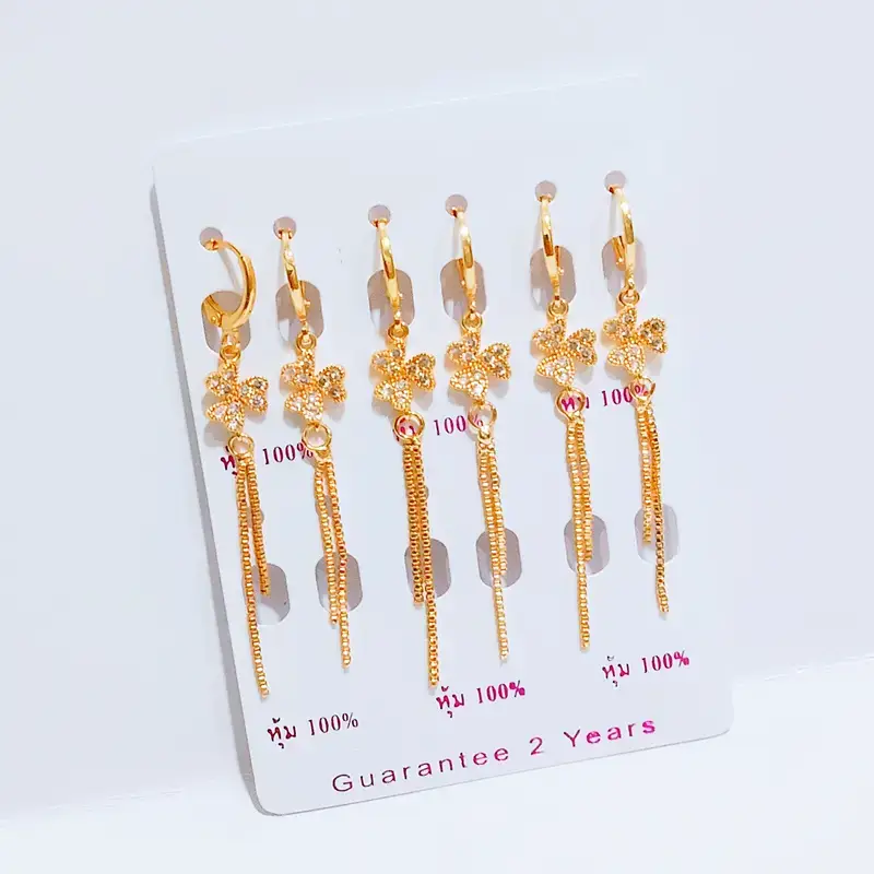 Anting Wanita Permata Gold Anti Karat - Kado Spesial - Gambar 3
