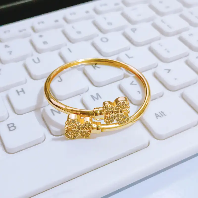 Gelang Bangle Anak Gold Fleksibel Premium Anti Karat - Gambar 4
