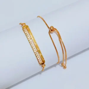Gelang Serut Permata Gold Anti Karat - Gaya Kekinian