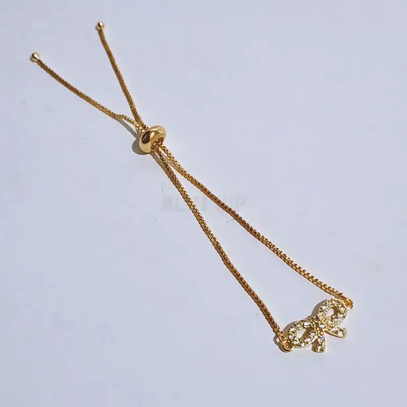 Gelang Serut Permata Gold Anti Karat - Hadiah Ulang Tahun - Gambar 2