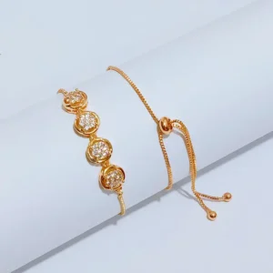 Gelang Serut Permata Gold Anti Karat - Gaya Kekinian