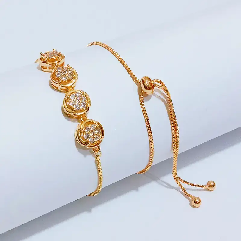 Gelang Serut Permata Gold Anti Karat - Gaya Kekinian - Gambar 2