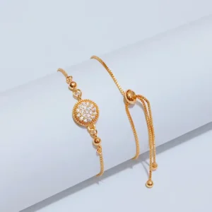 Gelang Serut Permata Gold Anti Karat - Gaya Kekinian