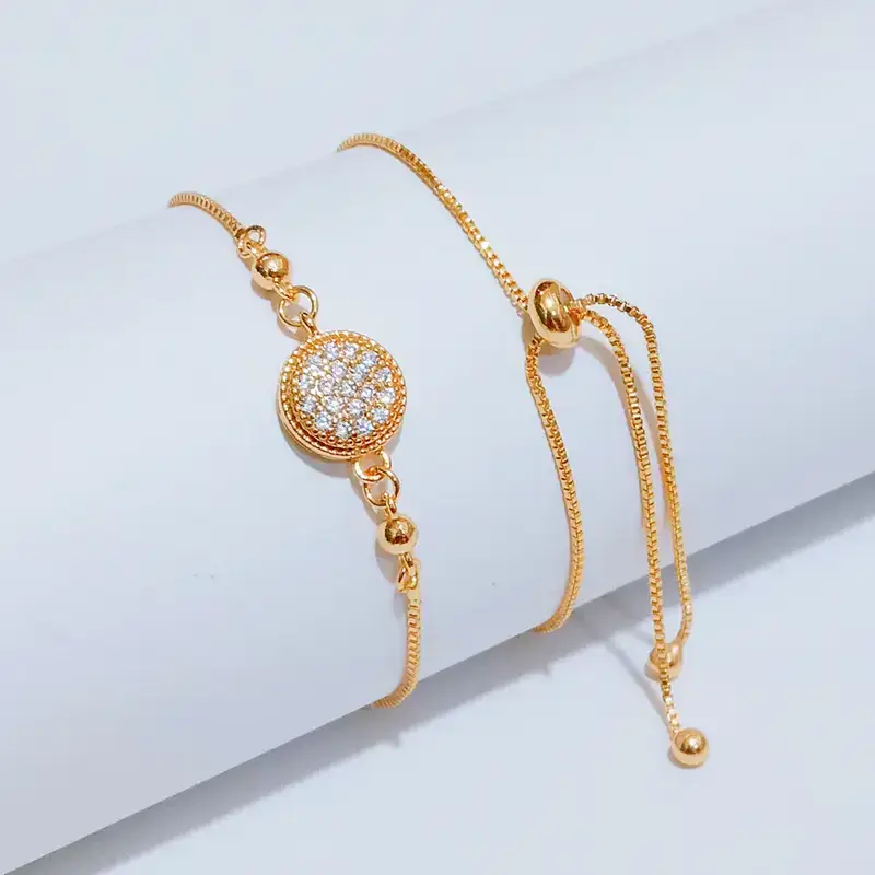 Gelang Serut Permata Gold Anti Karat - Gaya Kekinian - Gambar 3