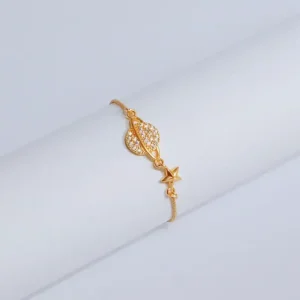 Gelang Serut Permata Gold Anti Karat - Simpel Elegan