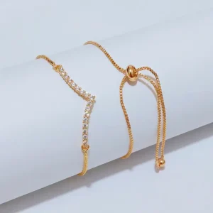 Gelang Serut Permata Gold Anti Karat - Gaya Kekinian