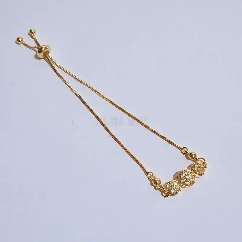 Gelang Serut Permata Gold Anti Karat - Hadiah Ulang Tahun - Gambar 2