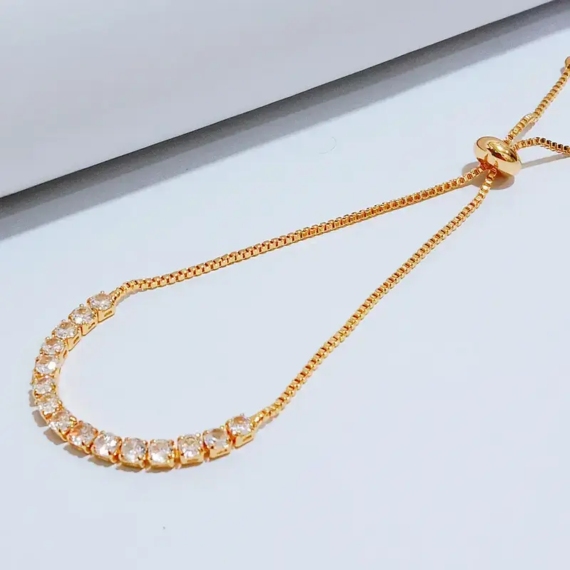Gelang Serut Permata Gold Anti Karat - Gaya Kekinian - Gambar 3