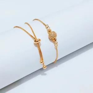 Gelang Serut Bulat Simpel Gold Anti Karat - Fleksibel Nyaman