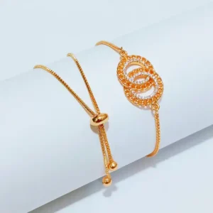 Gelang Serut Permata Gold Anti Karat - Gaya Kekinian